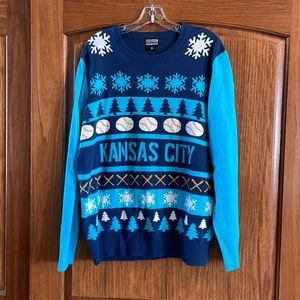 Kansas City Themed Blue Crewneck Sweater